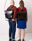 Chocolate Leather Backpack with Convertible Straps
