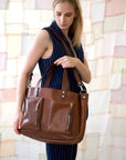 AMBER Handmade Leather Bag – Spacious & Durable for Everyday Use by TOKS VISOKS at www.brixbailey.com