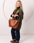 MIGLE Leather Handbag - Ginger
