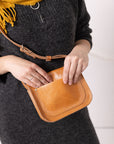 Ruby Leather Purse in Caramel