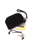 Black Suede Unisex Pouch Wallet