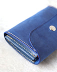 Friday Wallet in Blue Leather