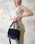 ASTORIA handbag - Black Suede
