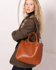 MIGLE Leather Handbag - Ginger