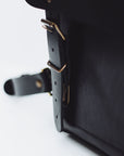 Black Leather City Backpack