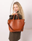 Ginger Leather Everyday Tote Bag