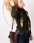 STELLA Leather Handbag - Brown & Cognac