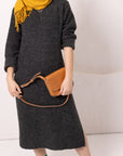 Ruby Leather Purse in Caramel