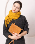 Ruby Leather Purse in Caramel