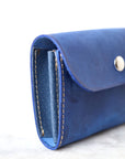 Friday Wallet in Blue Leather