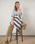 BEACH BAG - Reclaimed stripe canvas