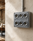 6 Gang 2 Way Solid Cast Metal Conduit Light Switch