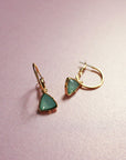 Holly Aqua Gem Hoop Earrings
