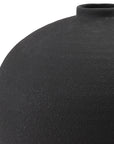 Minimalist matt black ceramic floor vase, 57cm tall, with slim neck for effortless styling, pairs with pampas grass or artichoke decorby Sostter at brixbailey.com