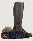Nebraska Wool-lined Long Riding Boots - Brown