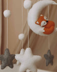 Handmade Sleepy fox baby mobile-8