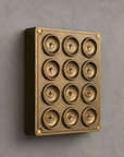 12 Gang 2 Way Antique Brass Solid Cast Metal Conduit Toggle Light Switch
