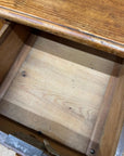 Antique Pine Pedestal Desk Dressing Table with Cupboards & Drawers
