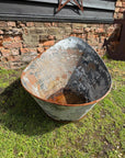 Vintage Galvanised Metal Bath Tub Garden Planter Vintage Rustic Display
