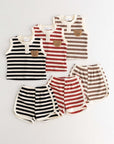 The Bear Beach Stripe Shorts & T-Shirt
