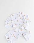 The COZY Hop Ribbed Cotton Two-Piece Set Long Sleeve Pyjamas
