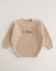COZY Chunky Sweater | Almond Personlised