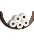 Handmade Wooden Toilet Paper Holder - Smile