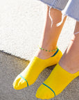 Neon Yellow "No-Show" Bamboo Socks