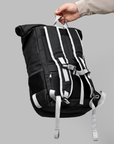 Premium Polar Explorer Backpack, waterproof hemp backpack with laptop compartment, USB charging, ergonomic support, black by Arcticus at brixbailey.com