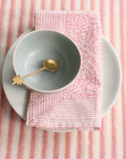 Pink Minerals Cotton Hand Block Napkins | Set of 4
