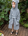 Bamboo Terry Kids Bathrobe with Hood and Pockets