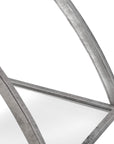 Silver geometric wall shelf with multi-level circular design, perfect for modern decor and plants.by Sostter at brixbailey.com