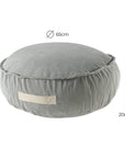 MeowBaby® Corduroy Pouf Round – Designer Seating for Children - Grey