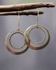 Brass Hoops - Bohemian Artisan Earrings | Handmade by Blackbird & Sage