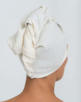 Cotton Waffle Hair Towel Turban
