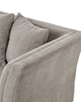 Taupe Three Seater Sofa with Cushion Back