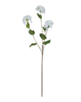 Lifelike white faux snowball blossom stem, 75cm, with realistic petals and flexible branches for elegant home decor by sostter at brixbailey.com