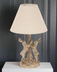 Dancing Hares Table Lamp with Linen Shade
