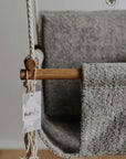 Discover Comfort and Sustainability with the Bouclé Cloth Baby Swing - Eco-Friendly & Safe by Nofi KIDS at www.brixbailey.com