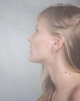 LAYERS x1 Minimalist Earrings – Elegant Silver Artistry by Maarja Palu at www.brixbailey.com