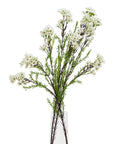 Artificial White Waxflower Stem for Home Styling