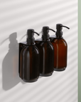 Black Triple Wall Mounted Soap Dispenser-0