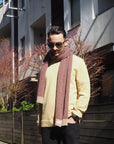 Mens Burgundy Wool Scarf
