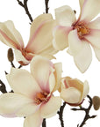 Pale Apricot Magnolia Stem Faux Bloom