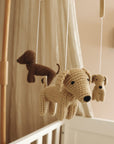 Handmade crochet dogs baby mobile-5