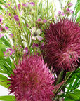 Pack of 6 x 70cm Globe Thistle Purple Ball Artificial Flower Stem-4