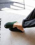 TOKU Brussels Slippers with Lambswool - Dark Green
