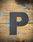 12" and 5" Black Fat Font Metal Letters.