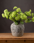 Lifelike artificial Viburnum spray with green foliage and clustered blooms for home decor arrangements by sostter at brixbailey.com