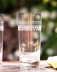 A Set Of Four Crystal Highballs with Ovals Design